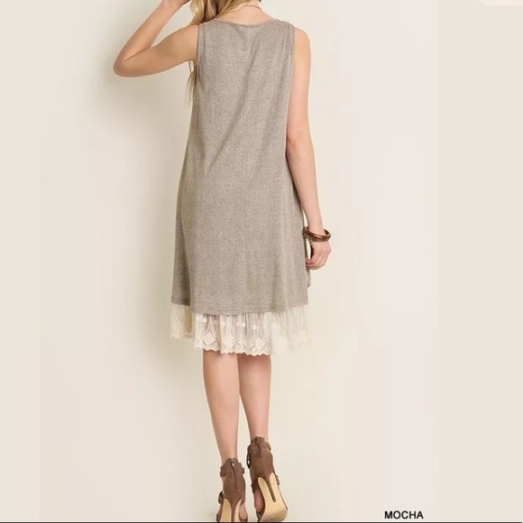 Umgee micha tank dress lace trim - Picture 2 of 2